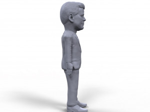 jfk stylized high quality 3d printable miniature Modèles 3D en vedette