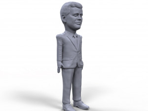 jfk stylized high quality 3d printable miniature Modèles 3D en vedette