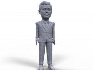 jfk stylized high quality 3d printable miniature Modèles 3D en vedette
