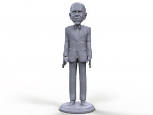 barack obama stylized high quality 3d printable miniature 3D Print Model