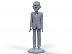 Barack Obama miniatura stilizzata stampabile in 3D di alta qualit&agrave; Modello di stampa 3D
