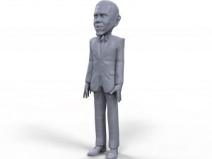barack obama stylized high quality 3d printable miniature Modelo de Impressão 3D