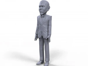 barack obama stylized high quality 3d printable miniature 3D Print Model