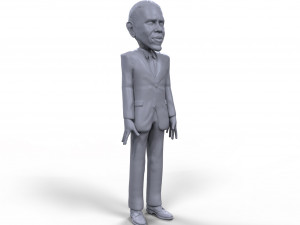 barack obama stylized high quality 3d printable miniature Modelo de Impressão 3D