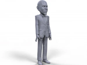 barack obama stylized high quality 3d printable miniature 3D Print Model