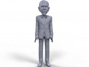 barack obama stylized high quality 3d printable miniature Modelo de Impressão 3D