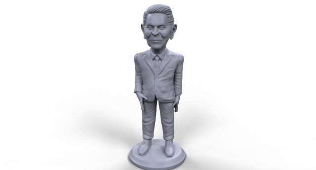 ronald reagan stylized high quality 3d printable miniature Modelo de Impressão 3D .c4d .max .obj .3ds .fbx .stl .blend 