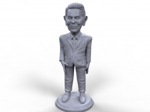 ronald reagan stylized high quality 3d printable miniature 3D Print Model