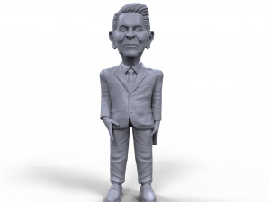 ronald reagan stylized high quality 3d printable miniature Modelo de Impressão 3D