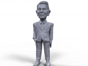 ronald reagan stylized high quality 3d printable miniature Modelo de Impressão 3D