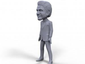 bill clinton stylized high quality 3d printable miniature 3D 打印模型
