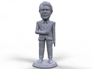 ジミー カーター様式化された高品質の 3D 印刷可能なミニチュア 3Dプリントモデル