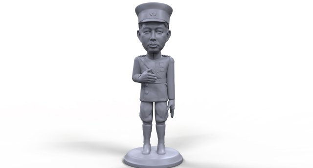 emperor hirohito stylized high quality 3d printable miniature 3D Принт Модель .c4d .max .obj .3ds .fbx .stl .blend 