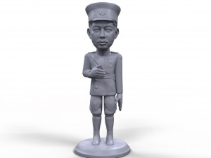 emperor hirohito stylized high quality 3d printable miniature 3D Print Model