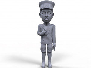 emperor hirohito stylized high quality 3d printable miniature 3D Принт Модель