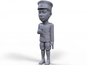 emperor hirohito stylized high quality 3d printable miniature 3D Print Model