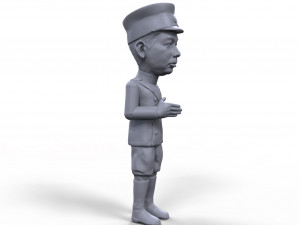 emperor hirohito stylized high quality 3d printable miniature 3D Принт Модель