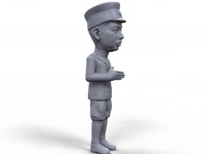 emperor hirohito stylized high quality 3d printable miniature 3D Print Model
