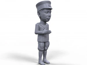 emperor hirohito stylized high quality 3d printable miniature 3D Print Model