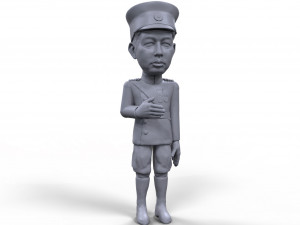 emperor hirohito stylized high quality 3d printable miniature 3D Принт Модель