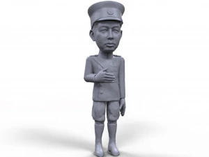 emperor hirohito stylized high quality 3d printable miniature 3D Print Model