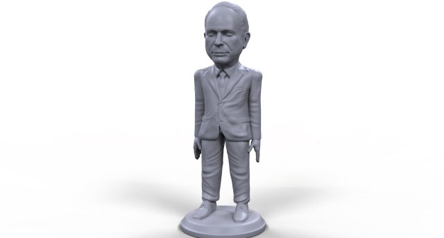 john mccain stylized high quality 3d printable miniature 3D Baskı Modeli .c4d .max .obj .3ds .fbx .stl .blend 