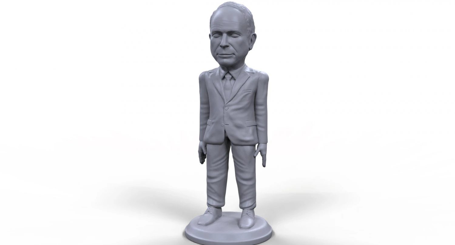 john mccain stylized high quality 3d printable miniature 3D Print Model .c4d .max .obj .3ds .fbx .stl .blend 
