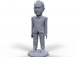 John McCain miniatura stilizzata stampabile in 3D di alta qualit&agrave; Modello di stampa 3D
