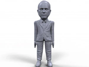 john mccain stylized high quality 3d printable miniature 3D Print Model
