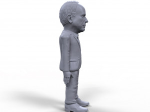john mccain stylized high quality 3d printable miniature 3D Baskı Modeli