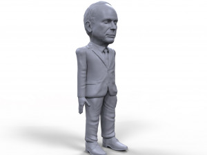john mccain stylized high quality 3d printable miniature 3D Baskı Modeli