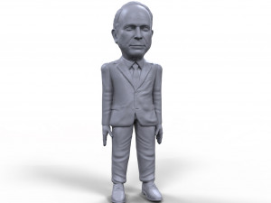john mccain stylized high quality 3d printable miniature 3D Baskı Modeli