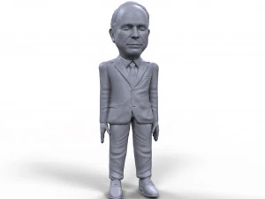 john mccain stylized high quality 3d printable miniature 3D Print Model