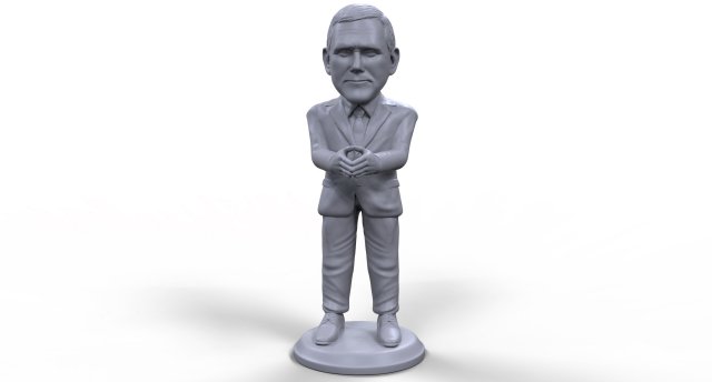 mike pence stylized high quality 3d printable miniature Model Cetak 3D .c4d .max .obj .3ds .fbx .stl .blend 