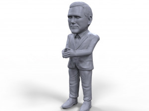 mike pence stylized high quality 3d printable miniature Model Cetak 3D