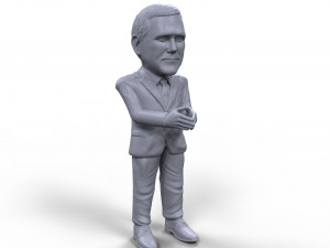 mike pence stylized high quality 3d printable miniature Model Cetak 3D