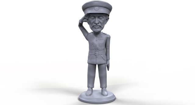 haile selassie stylized high quality 3d printable miniature 3D 打印模型 .c4d .max .obj .3ds .fbx .stl .blend 