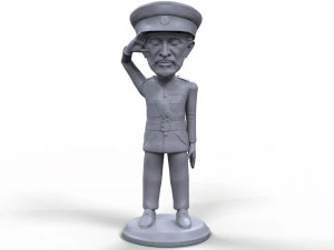 Haile Selassie stylizowana, wysokiej jakości miniatura do druku 3D Model do druku 3D