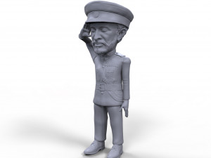 haile selassie stylized high quality 3d printable miniature 3D 打印模型