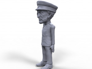 haile selassie stylized high quality 3d printable miniature 3D 打印模型
