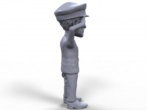 haile selassie stylized high quality 3d printable miniature 3D 打印模型