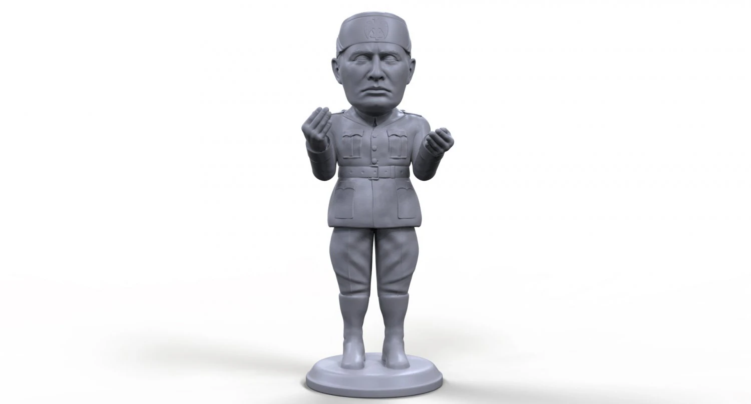 benito mussolini stylized high quality 3d printable miniature 3D Print Model .c4d .max .obj .3ds .fbx .stl .blend