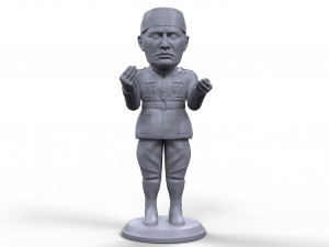 benito mussolini stylized high quality 3d printable miniature 3D Print Model