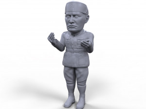 benito mussolini stylized high quality 3d printable miniature 3D 打印模型