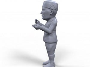benito mussolini stylized high quality 3d printable miniature 3D 打印模型