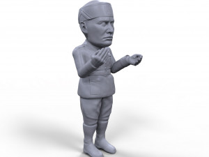 benito mussolini stylized high quality 3d printable miniature 3D 打印模型