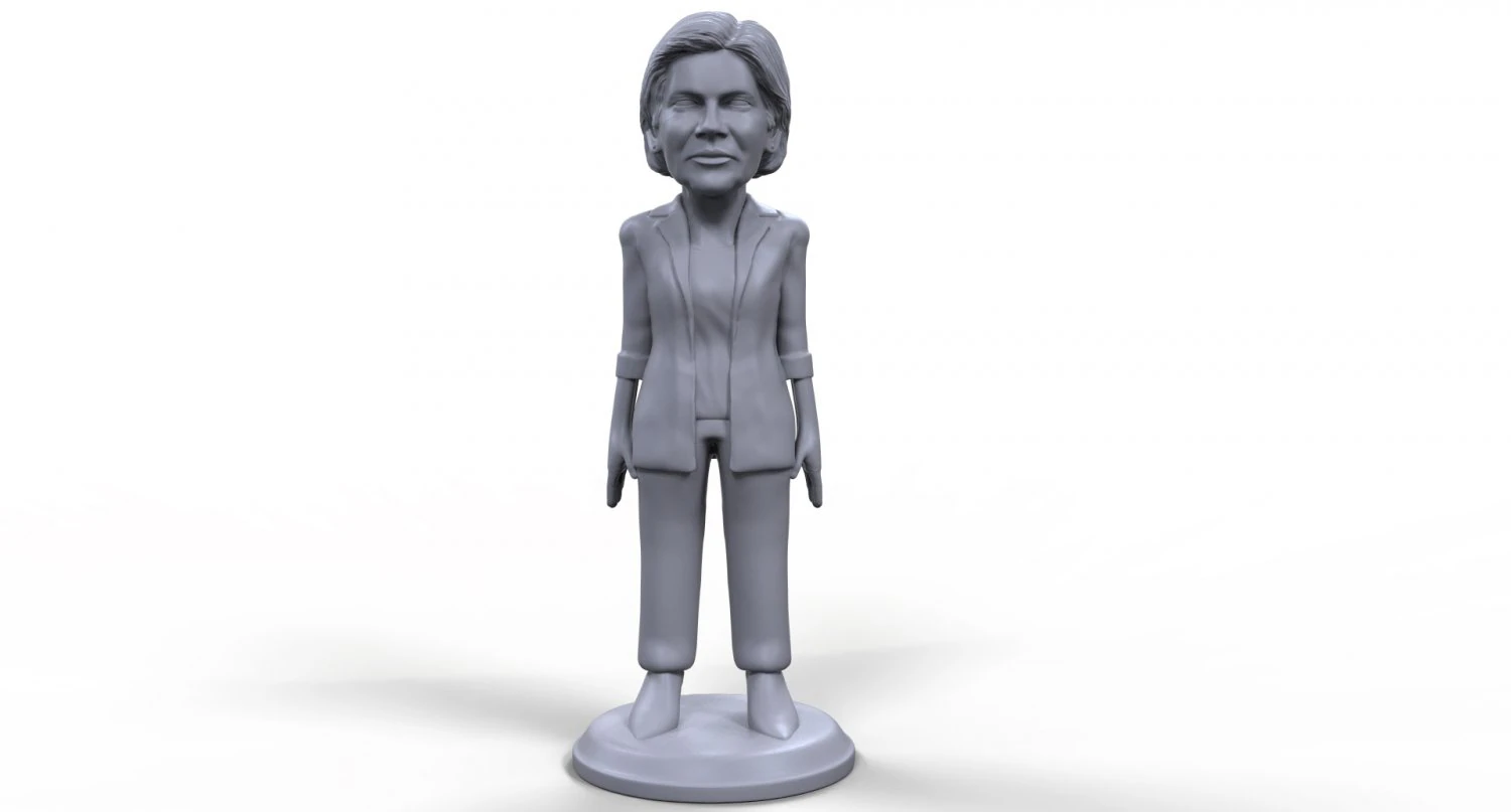 elizabeth warren stylized high quality 3d printable miniature 3D Print Model .c4d .max .obj .3ds .fbx .stl .blend