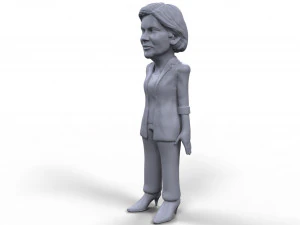 elizabeth warren stylized high quality 3d printable miniature 3D Print Model