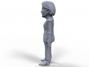 elizabeth warren stylized high quality 3d printable miniature 3D Принт Модель