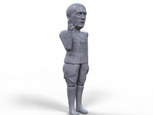 hitler stylized high quality 3d printable miniature 3D-Druckmodell